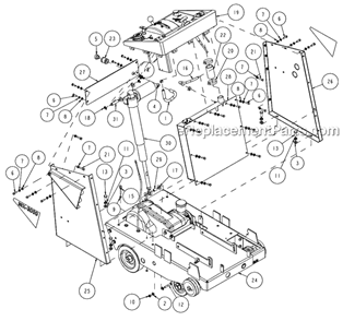 Part Location Diagram of 166357 MK Diamond Assembly, Fuel Tank, Gasoline